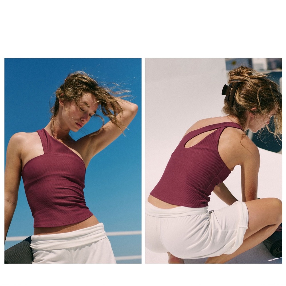 Free People Movement Crossroads Asymmetric Cami. ColorClove